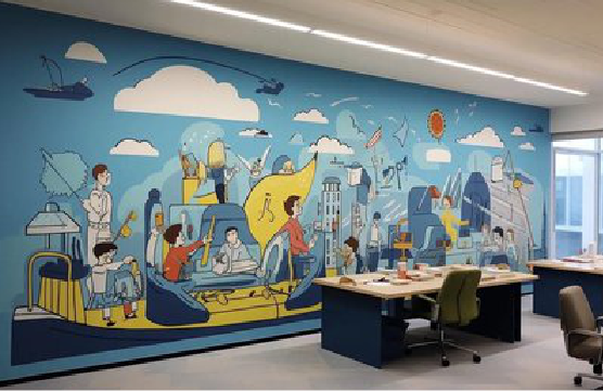 瑞安办公室墙绘的特点。