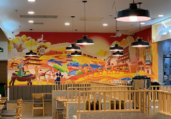 瑞安商业空间彩绘介绍。