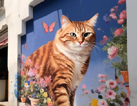 瑞安自己绘制有个性的手绘墙