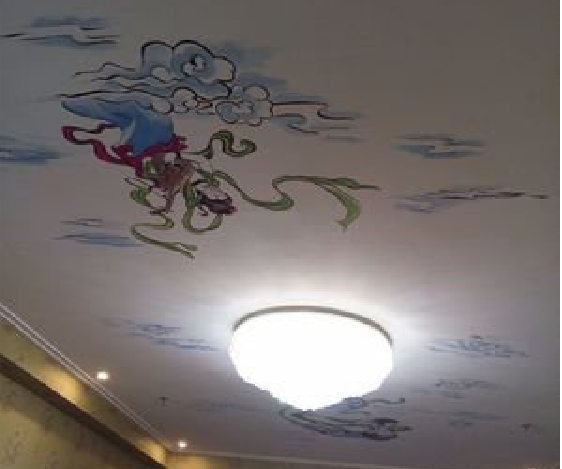 瑞安如何快速绘制天花板上的手绘墙？