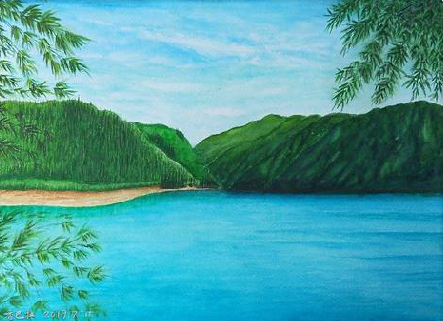 瑞安在墙绘中，如何绘画绿水青山？