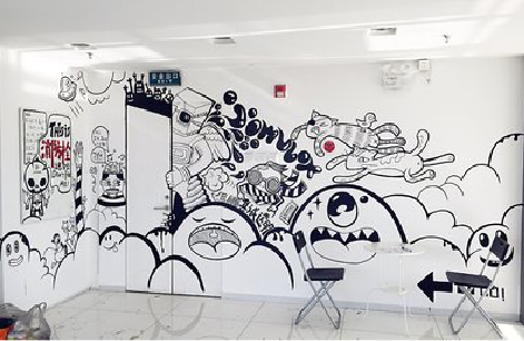 瑞安手绘墙并非传统涂鸦。